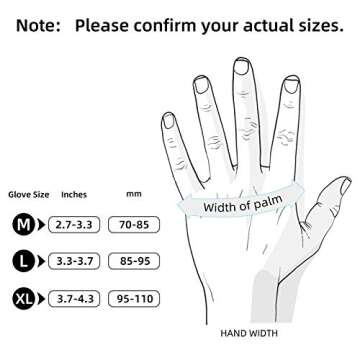 Oh! Trendy Disposable Medical Black Vinyl Exam Gloves Industrial Gloves - Latex-Free & Powder-Free 1...