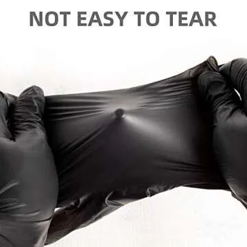Oh! Trendy Disposable Medical Black Vinyl Exam Gloves Industrial Gloves - Latex-Free & Powder-Free 100PCS (BK-Medium)