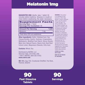 Natrol Fast Dissolve Melatonin for Restful Sleep