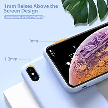 Miracase Liquid Silicone Case Compatible with iPhone Xs Max 6.5 inch (2018), Gel Rubber Full Body Protection Shockproof Cover Case Drop Protection Case Purple