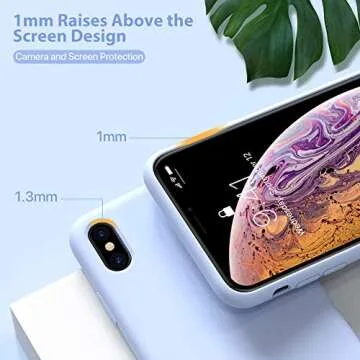 Miracase Liquid Silicone Case Compatible with iPhone Xs Max 6.5 inch (2018), Gel Rubber Full Body Protection Shockproof Cover Case Drop Protection Case Purple