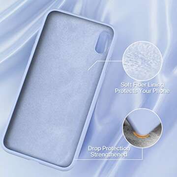 Miracase Liquid Silicone Case Compatible with iPhone Xs Max 6.5 inch (2018), Gel Rubber Full Body Protection Shockproof Cover Case Drop Protection Case Purple