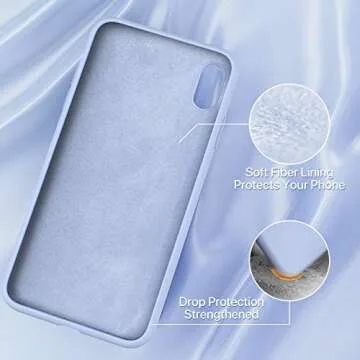 Miracase Liquid Silicone Case Compatible with iPhone Xs Max 6.5 inch (2018), Gel Rubber Full Body Protection Shockproof Cover Case Drop Protection Case Purple