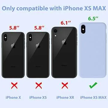 Miracase Liquid Silicone Case Compatible with iPhone Xs Max 6.5 inch (2018), Gel Rubber Full Body Protection Shockproof Cover Case Drop Protection Case Purple