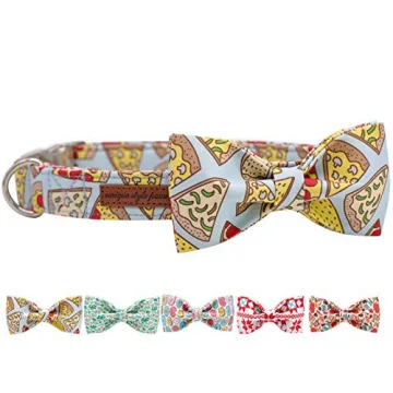 Stylish Adjustable Dog Collar with Bowtie for Pets