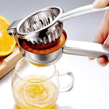 Finneshoky Lemon Squeezer - Stainless Steel Juicer -Hand Manual Press for Lemon Squeezer