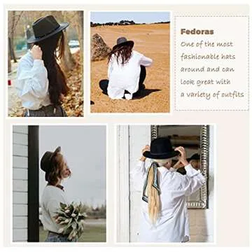 Lisianthus Women Belt Buckle Fedora Hat (Yellow)