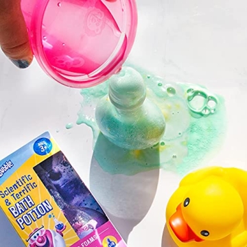 Mr. Bubble The Original Kids Bath Bomb Potions - Colorful Fizzy Fun - Cool Foam and Bubble Science Beaker for The Bath (Pack of 4)