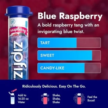 Zipfizz Energy Drink Powder | Blue Raspberry 20 Pack