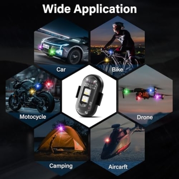 Wireless LED Car Lights Kit - 4PCS with Remote & Colors