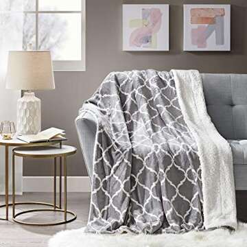 Comfort Spaces Ultra Soft and Cozy Sherpa Reversible Throw Blankets for Couch and Bed, Plush Fleece ...