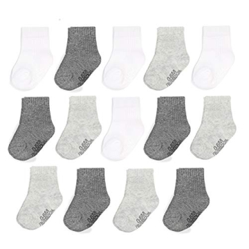 Fruit of the Loom Baby 14-Pack Grow & Fit Flex Zones Cotton Stretch Socks - Unisex, Girls, Boys (0-6...