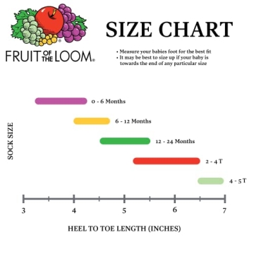 Fruit of the Loom Baby Grow & Fit Socks - 14 Pack