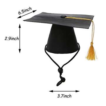 Lamphyface Pet Graduation Cap and Bow Tie for Dogs