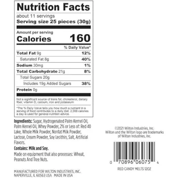 Wilton Red Creamy Melting Wafers for Candy Making