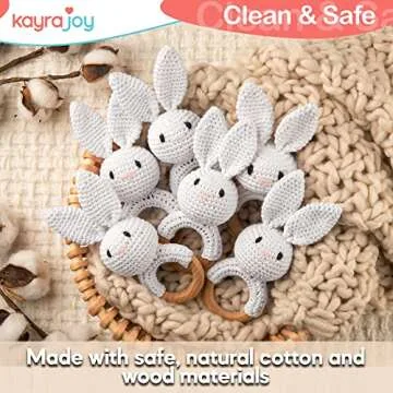 Crochet Bunny Rattle - Perfect Baby Teether with Clip