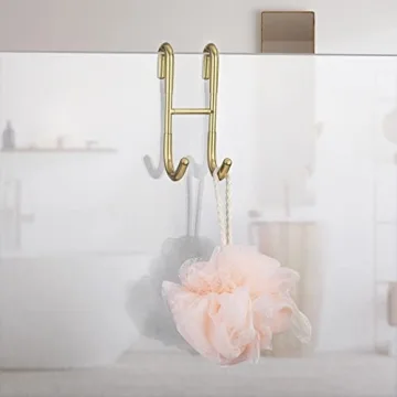 Haitis No Drill Shower Door Hooks 304 Stainless Steel Gold