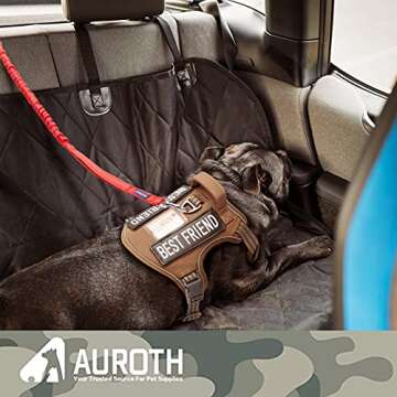 AUROTH Dog Leash Large Dogs, Heavy Duty Dog Leash Bungee, No Pull Dog Leash for Belt Shock Absorption, Red Dog Training Leashes for Medium Large Breed Dogs 6FT/4.5FT, 2 Padded Handles