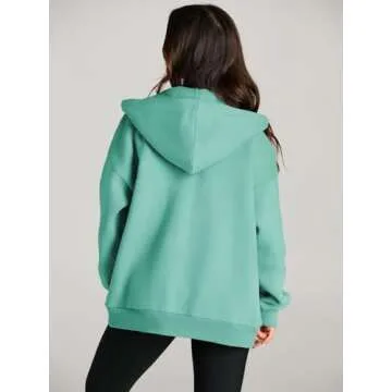 EFAN Women Zip Up Hoodie - Oversized Fall Fleece Sweatshirt