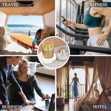 UMETASS 1 oz Travel Airless Pump Jar - 2 Pcs Refillable