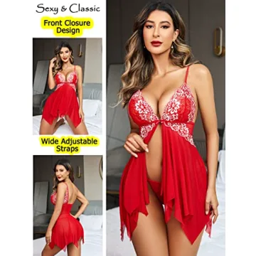Avidlove Women's Stunning Red Lingerie for Valentine Gifts
