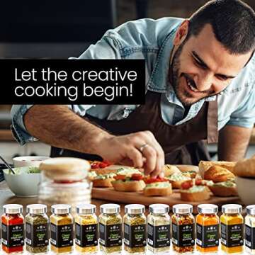 The Spice Lab Organic Spices and Seasonings Set - Complete Starter Spice Set - 30 Jar Spice Kit Vari...