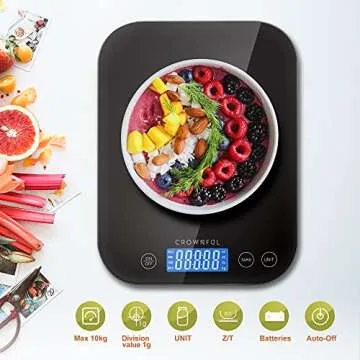 CROWNFUL Digital Kitchen Scale - Precision Cooking Essential