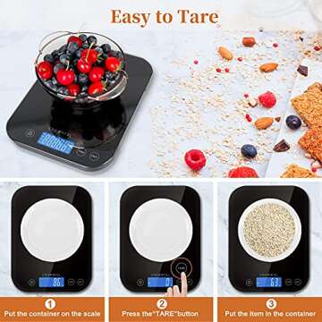 CROWNFUL Digital Kitchen Scale - Precision Cooking Essential