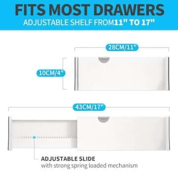 Adjustable NTQNOIKA Drawer Dividers 6 Pack for Home Organization