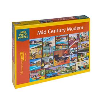 Mid Century Modern Jigsaw Puzzle - 1000 Piece - Adult Jigsaw Puzzle Celebrating Modern Vintage Déco...