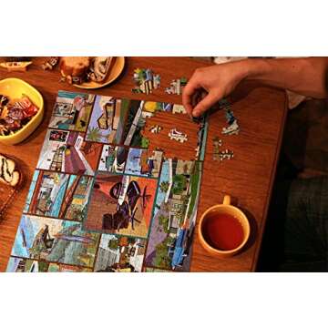 Mid Century Modern Jigsaw Puzzle - 1000 Piece - Adult Jigsaw Puzzle Celebrating Modern Vintage Décor & Modern Art by Hennessy Puzzles - Original Artwork - Made in The USA from Recycled Materials