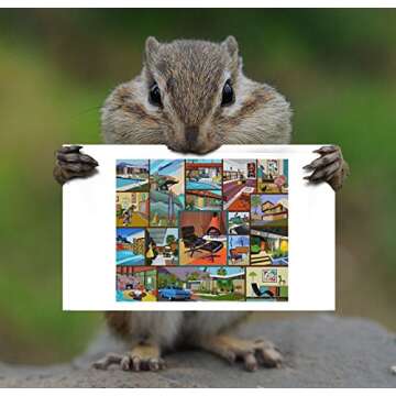 Mid Century Modern Jigsaw Puzzle - 1000 Piece - Adult Jigsaw Puzzle Celebrating Modern Vintage Décor & Modern Art by Hennessy Puzzles - Original Artwork - Made in The USA from Recycled Materials