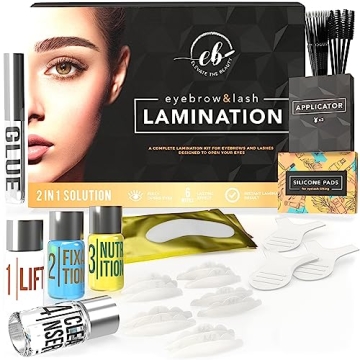 Elevate the Beauty Eyebrow and Lash Lamination Kit | At Home DIY and Salon Use | 2in1 Professional B...
