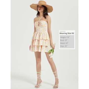 Chic Mebius Floral Mini Dress for Summer Fun and Elegance