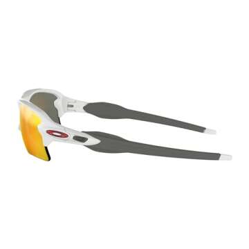 Oakley Men's OO9188 Flak 2.0 XL Rectangular Sunglasses, Polished White/Prizm Ruby, 59 mm