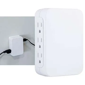 GE Pro 6-Outlet Extender, Surge Protector with Side Access