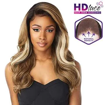 Sensationnel What lace 13x6 Wigs - zelena lacefrontal hand tied glueless synthetic with natural density preplucked hairline (1B OFFBLACK)