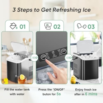 Self-Cleaning Sweetcrispy Ice Maker - Fast & Portable