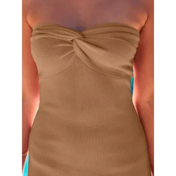 Shop LILLUSORY Knitted Bodycon Dress with Back Slit