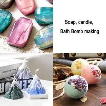 Mica Powder, 30 Color Resin Pigment, Natural Cosmetic Grade Shimmer Mica Powder for Epoxy Resin/Bath Bombs/Candle/Soap/Lip Gloss/Slime. Candle Dye,Soap Making Dye,Resin dye. (30 Bottle)