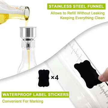 Showvigor Olive Oil Dispenser Set - Stylish & Functional