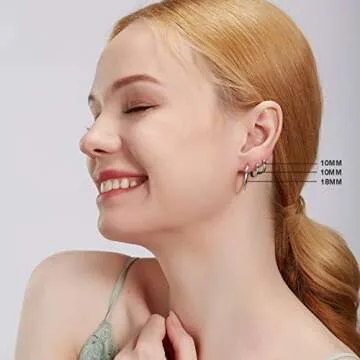 Gold Silver Hoop Earrings Set for Men Women - 10 Pairs All Day Comfort