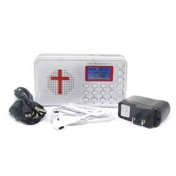 Daily Meditation ESV Dramatized Audio Bible Player - English Standard Version Electronic Talking Bible with Charger and Earphone, Portable to Listen at Anywhere Anytime