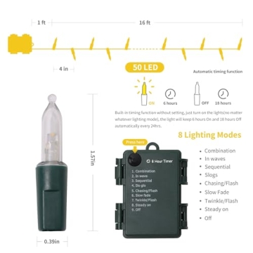 WATERGLIDE 50 LED Outdoor Christmas Lights for Every Occasion