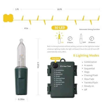 WATERGLIDE 50 LED Outdoor Christmas Lights for Every Occasion