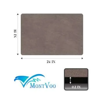 MontVoo Bath Mat Rug Non-Slip Quick Dry Absorbent