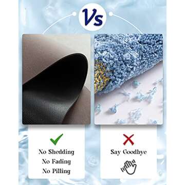 MontVoo Bath Mat Rug Non-Slip Quick Dry Absorbent