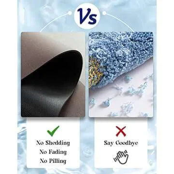 MontVoo Bath Mat Rug Non-Slip Quick Dry Absorbent