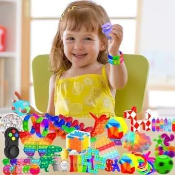 MOZACI Fidget Toys, 120 Pack Fidgets Set Stocking Stuffers for Kids Party Favors Autism Sensory Toy Bulk Adults Kids Boys Girls Teens Stress Autistic ADHD Anxiety Carnival Treasure Classroom Prizes
