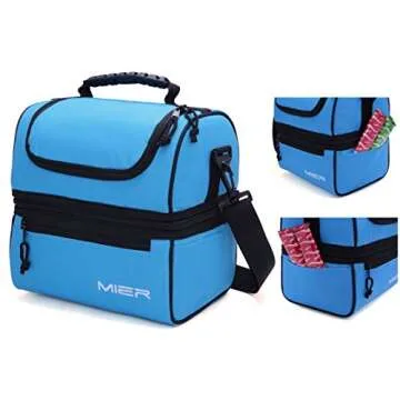 MIER Adult Lunch Box - Large Insulated Tote Bag for Men & Women